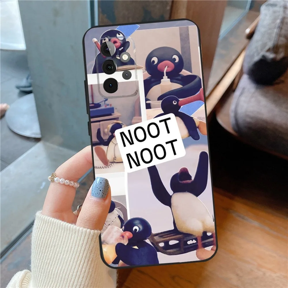 Cartoon Pingu Penguin  Phone Case For SamsungS24,23,22,21,S20 Ultra Pro 10,S30Plus,S9,20lite Ultra Black Cover