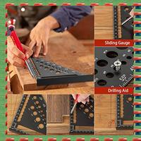 Carpenter's Square Multifunctional 180Mm Including Deep Hole Marker/Pencil Refills/Center Punch