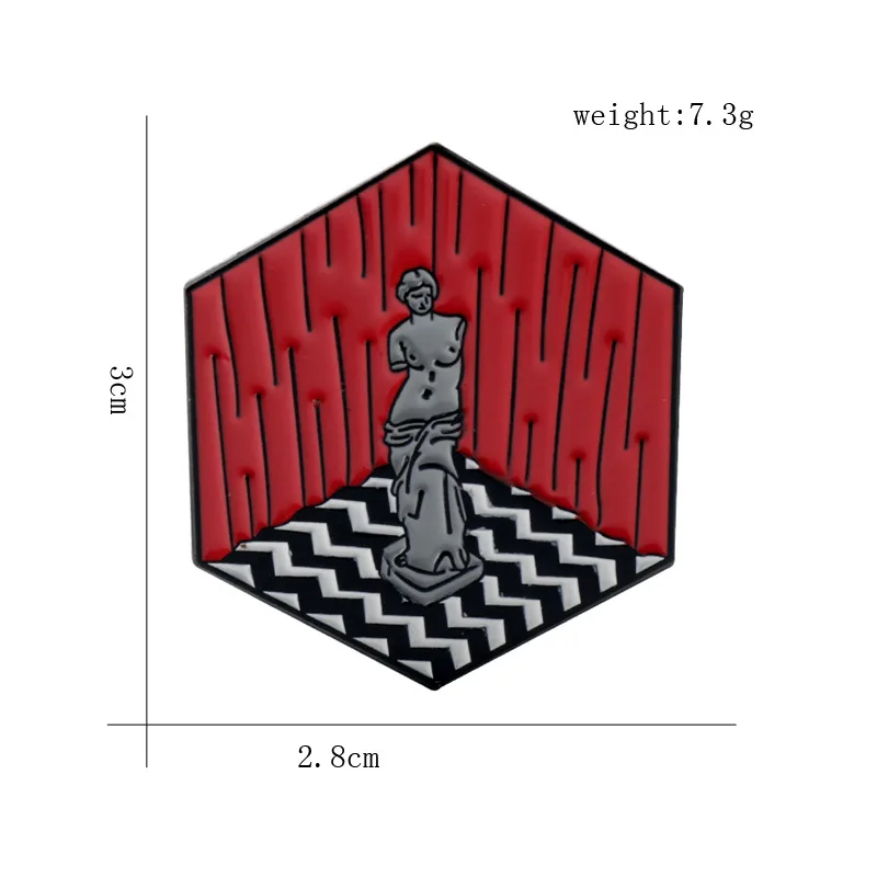 Funny TV Twin Peaks Enamel Pins Venus Badges Lapel pins Brooches Women Men Jewelry Accessories For Gifts