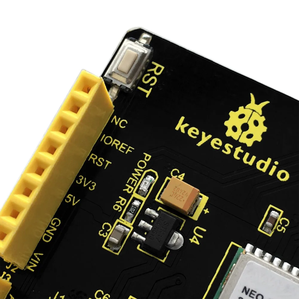 keyestudio GPS Shield For Arduino UNO R3 Based On NEO-6M-0-001 Module Compatible With UNO R3 And MEGA 2560 Control Board