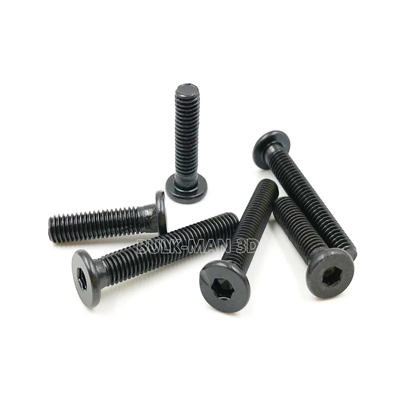 10pcs/Lot Openbuilds M5 Low Profile Screw Black M5*6/8/10/12/15/20/25/27/30/35/40/45/50/55/60/65 For 3D Printer Laser Engraver