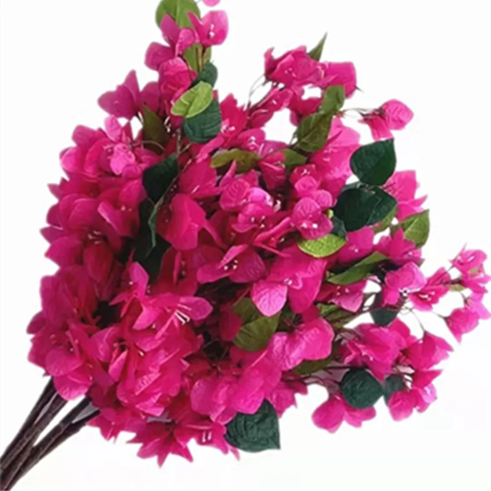 6pcs Silk Bougainvillea Glabra Artificial Rose Red Bougainvillea spectabilis Tree Branch