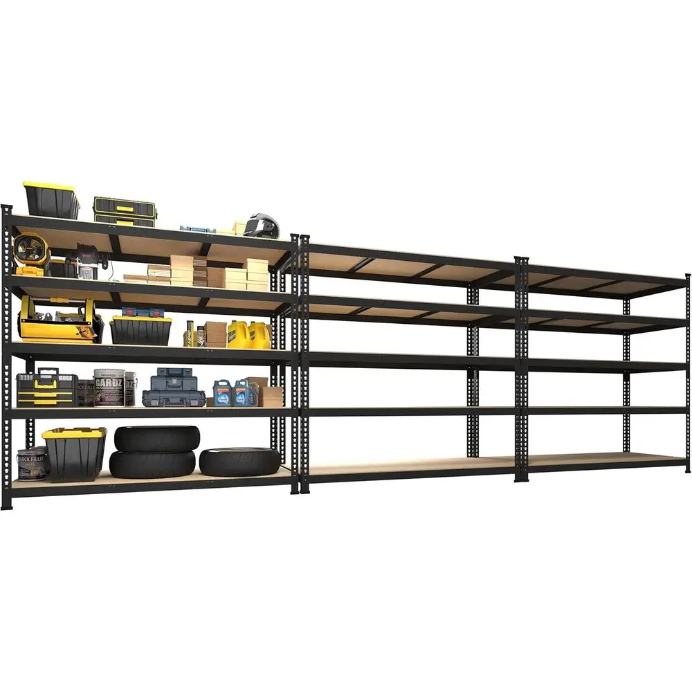 

5 Tier Heavy Duty Adjustable Metal Storage Shelves - 47W x 18D x 71H, Garage Utility Rack Organizer for Kitchen, Pantry, Basemen