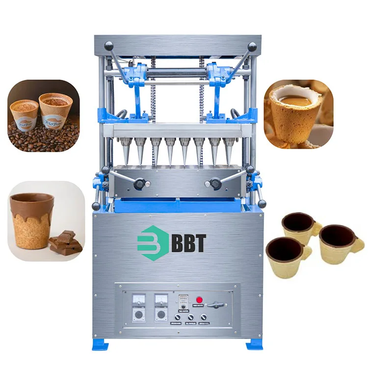 New Electric Chocolate Edible Coffee Cup Machine Easy to Operate for Corn Ice Cream Milk Waffles and Waffles