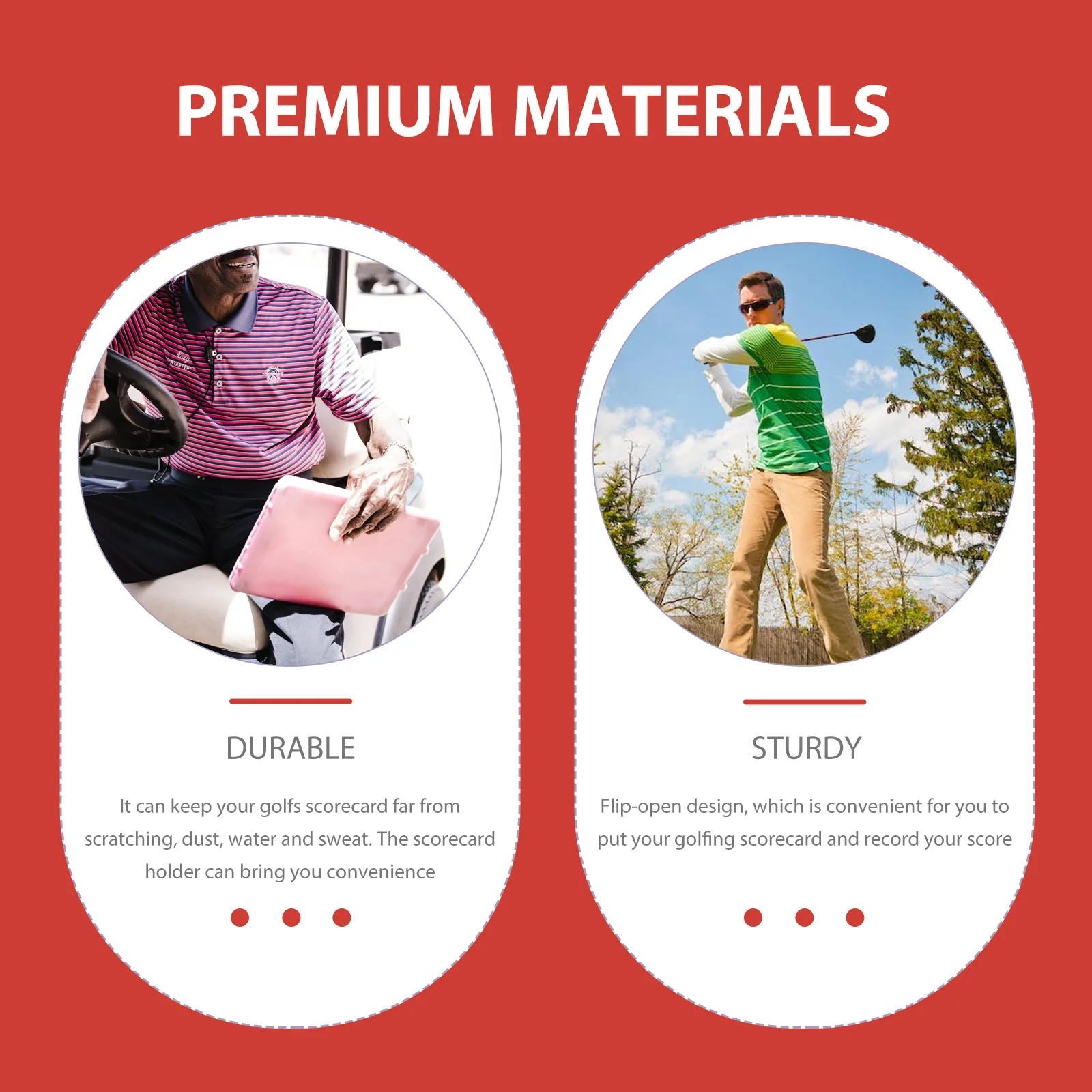 

Golf Scorecard Holder Cover for Men Compact Waterproof Portable Record Keeping Organizer with Flip Open Design, for Golfers