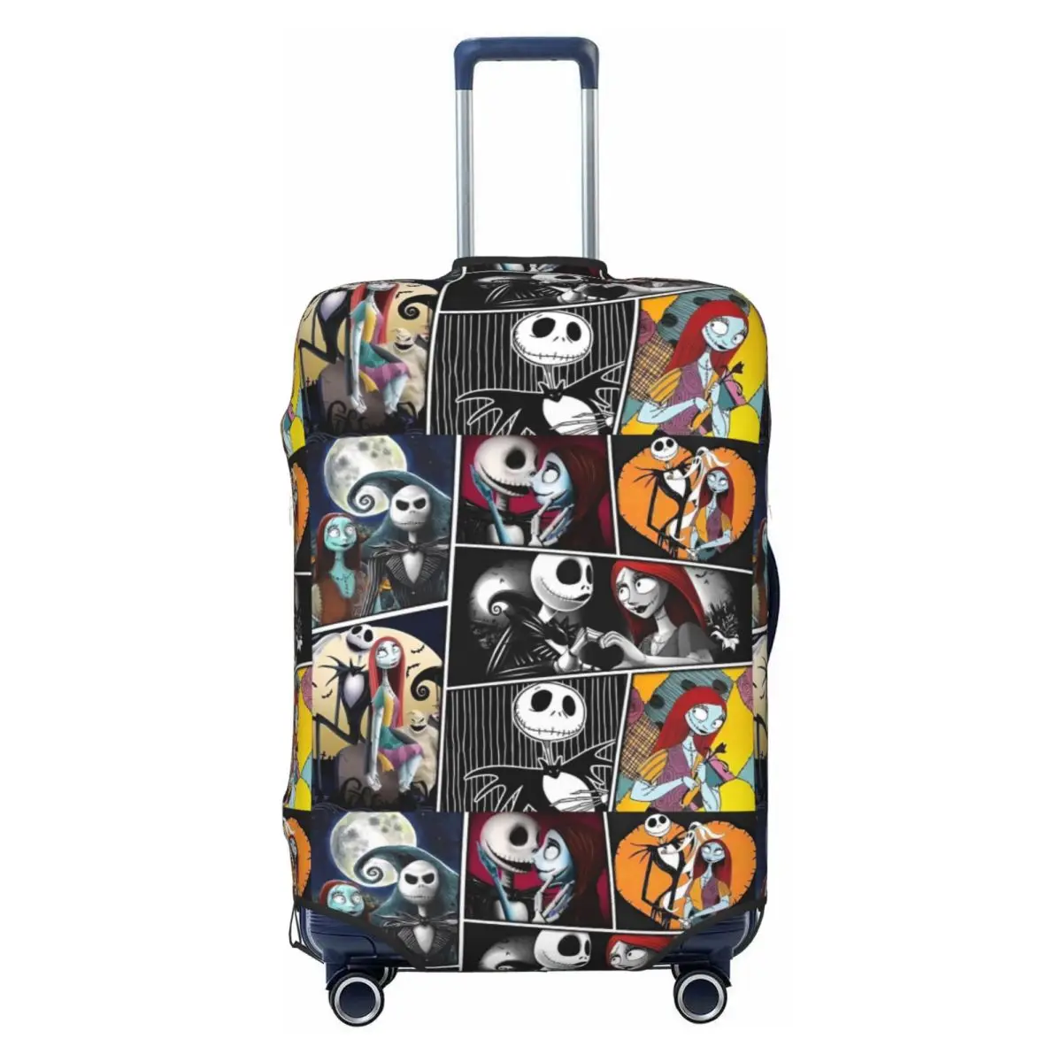 

Custom Jack And Sally Collage Luggage Cover Protector The Nightmare Before Christmas Travel Suitcase Covers for 18-32 Inch