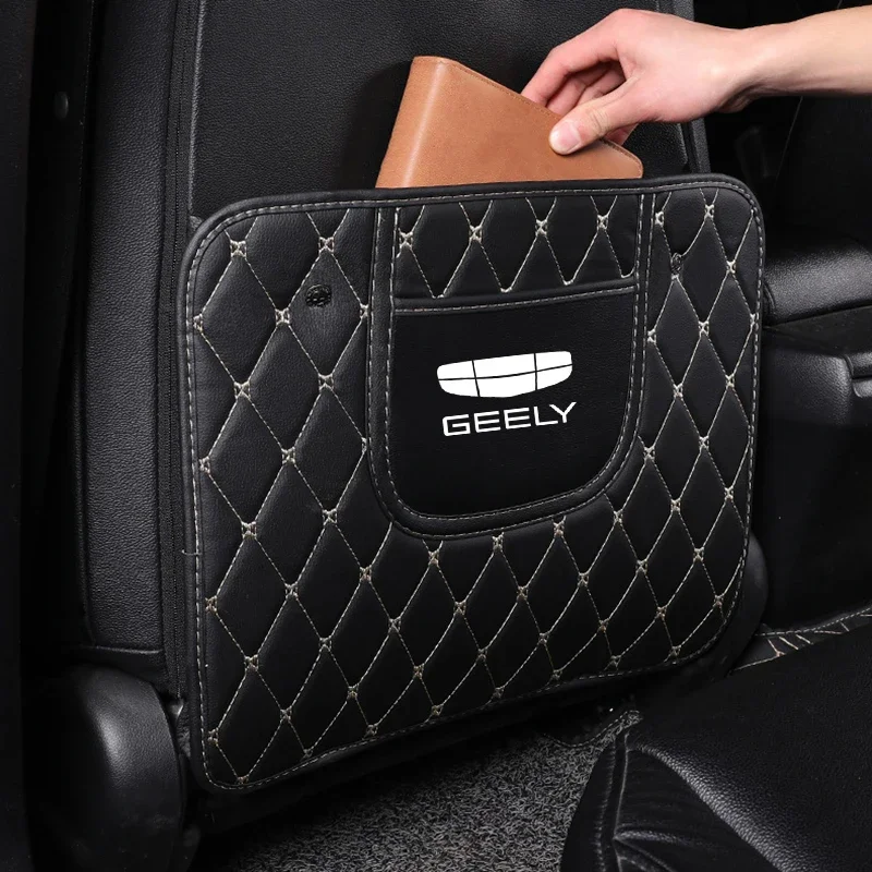 2X For NEW Geely Car Seat Anti Kick Pad Protective Pad Auto Accessories For Geely Preface Monjaro Emgrand Coolray Atlas Okavango