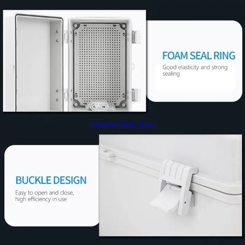 57BE Electrical Junction Box Plastic Enclosure Electronic Instrument Hinge Case