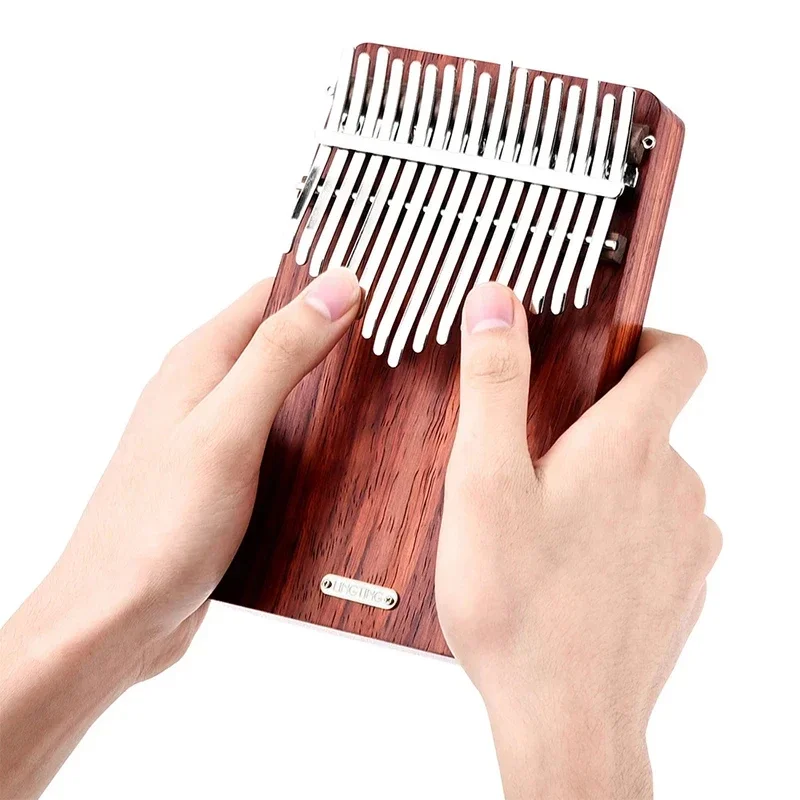 LINGTING Kalimba 17 مفتاح البيانو المحمول الإبهام المهنية Kalimbas المبتدئين أداة لوحة المفاتيح الموسيقى مع الملحقات هدية K17A