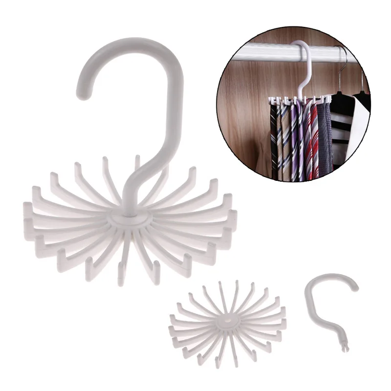 360 Multi Functional Rotating Clothes Space Saving DIY Hanger Scarves Belts Bras Closet Hanging Organizer Home Accessories