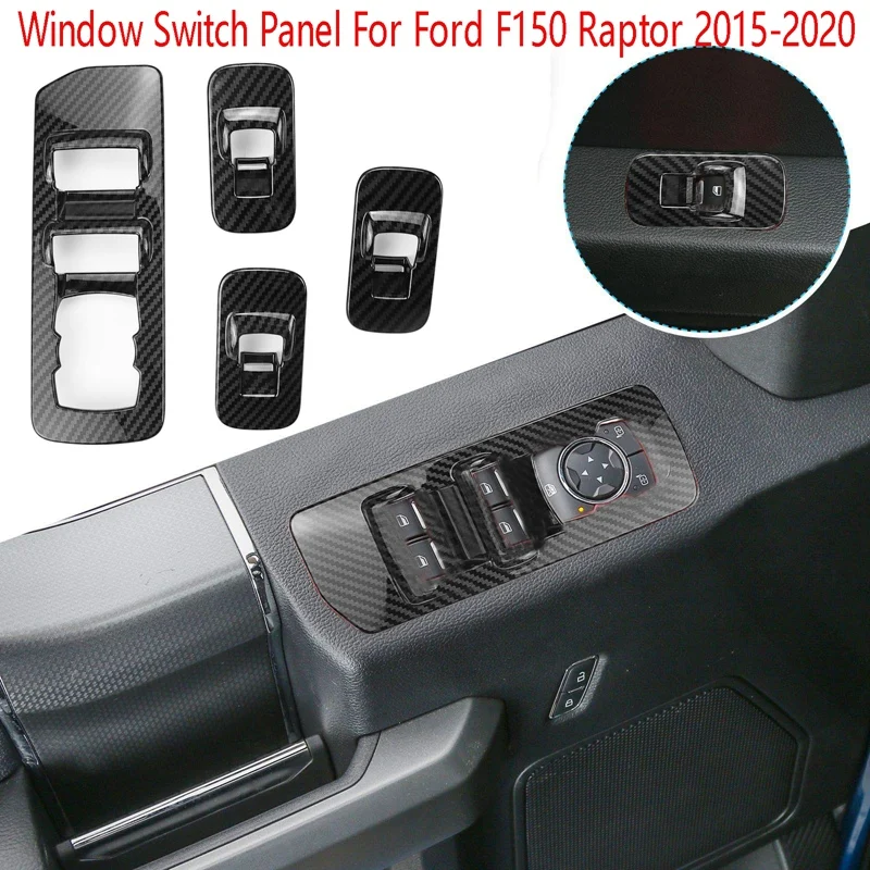 

Панель оконного переключателя, панель оконной консоли Tirm для Ford F150 Raptor 2015-2020, 4 шт.