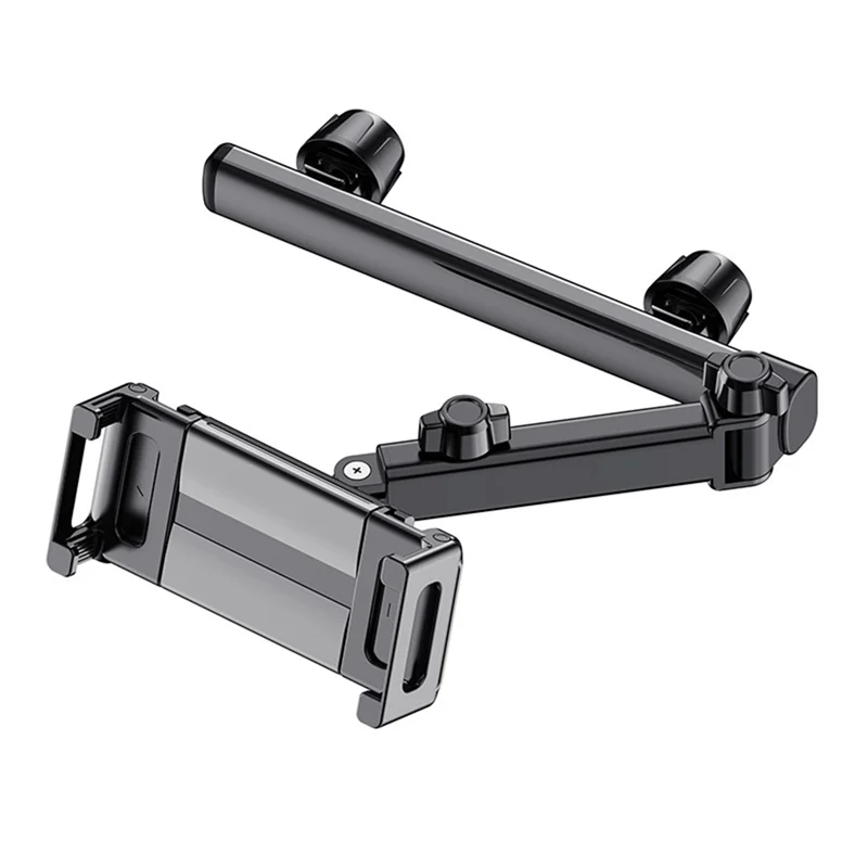 360° Drehbarer Aluminiumlegierung Auto-Kopfstützen-Tablethalter für 6-12,9 Zoll Handy/Tablet Teleskopische Tablet-Halterung fürs Auto – Detail 1
