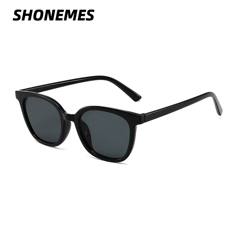 SHONEMES Square Sunglasses Vintage Black Brown Shades Outdoor UV Protective Sun Glasses for Women Men