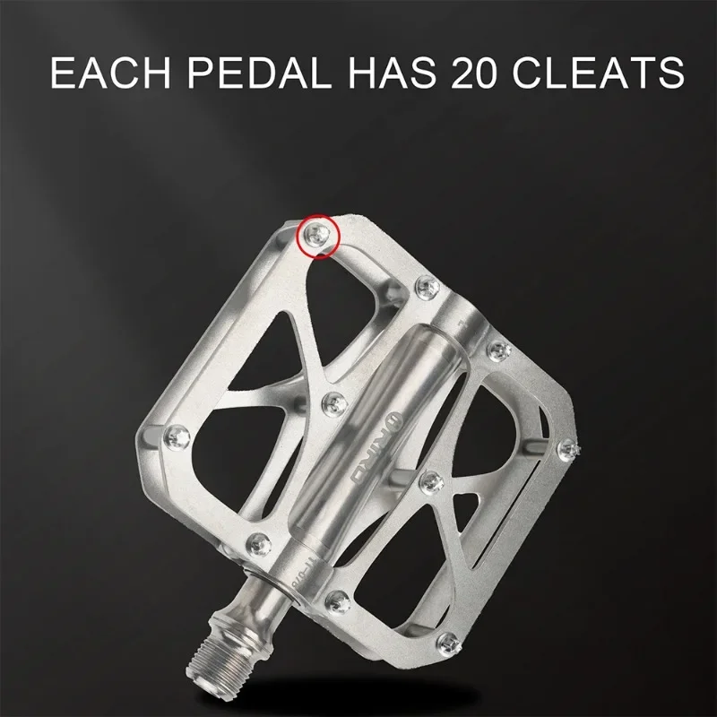 RIRO Bike Pedal Ultralight Mountain Bike Pedals 3 Bearing MTB Pedal Non-slip Titanium Alloy Bicycle Flat Pedals Bicycle Part