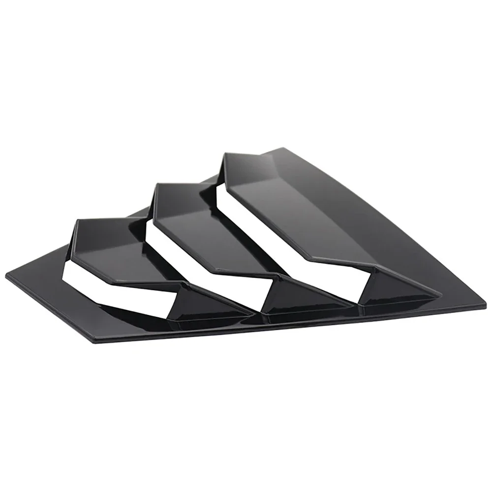 For Nissan Altima 2019-2022 Rear Outer Side Window Louvers Cover Decorative Window Air Vent Cover Spoiler Trim Gloss Black