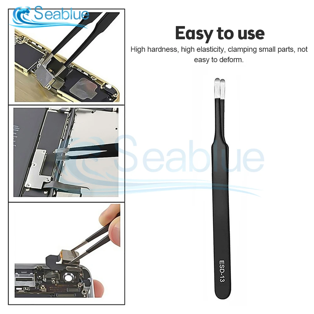 6 Stuks Anti-Statische Roestvrijstalen Pincet Onderhoud Tool Kits Mobiele Telefoon Reparatie Gerenoveerd Tool Sets Voor Iphone