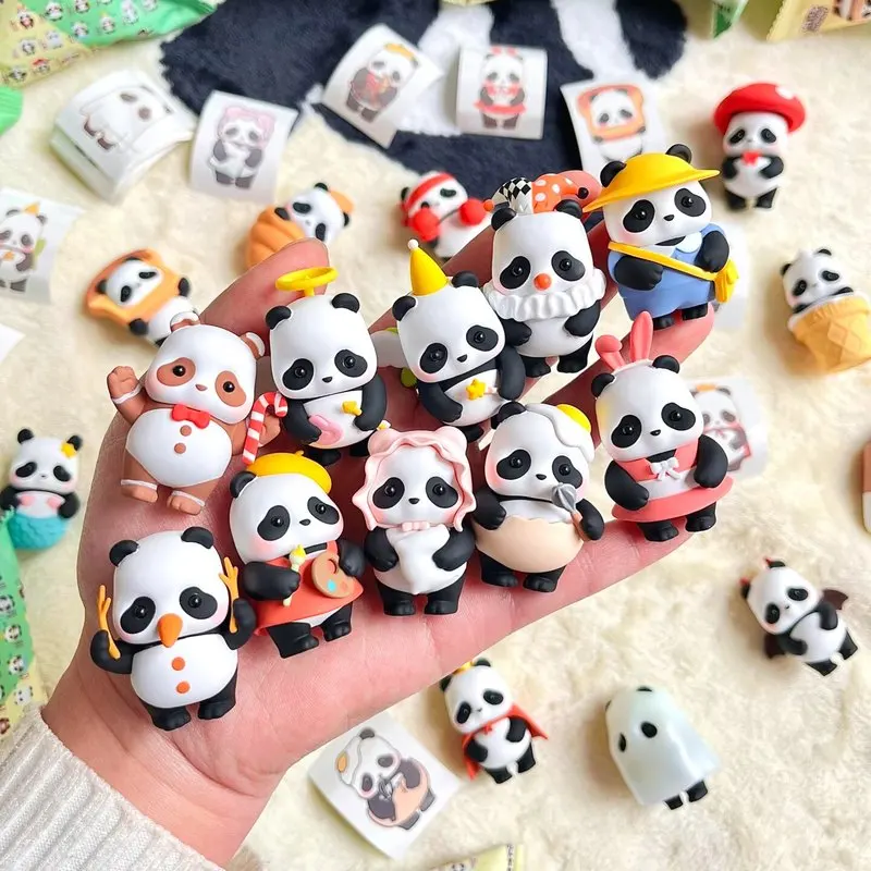 

Оригинальные мини-игрушки-сюрпризы Panda Blind Box, милые брелоки-панда, фигурки животных, коллекционные куклы для фанатов, подарок на день рождения