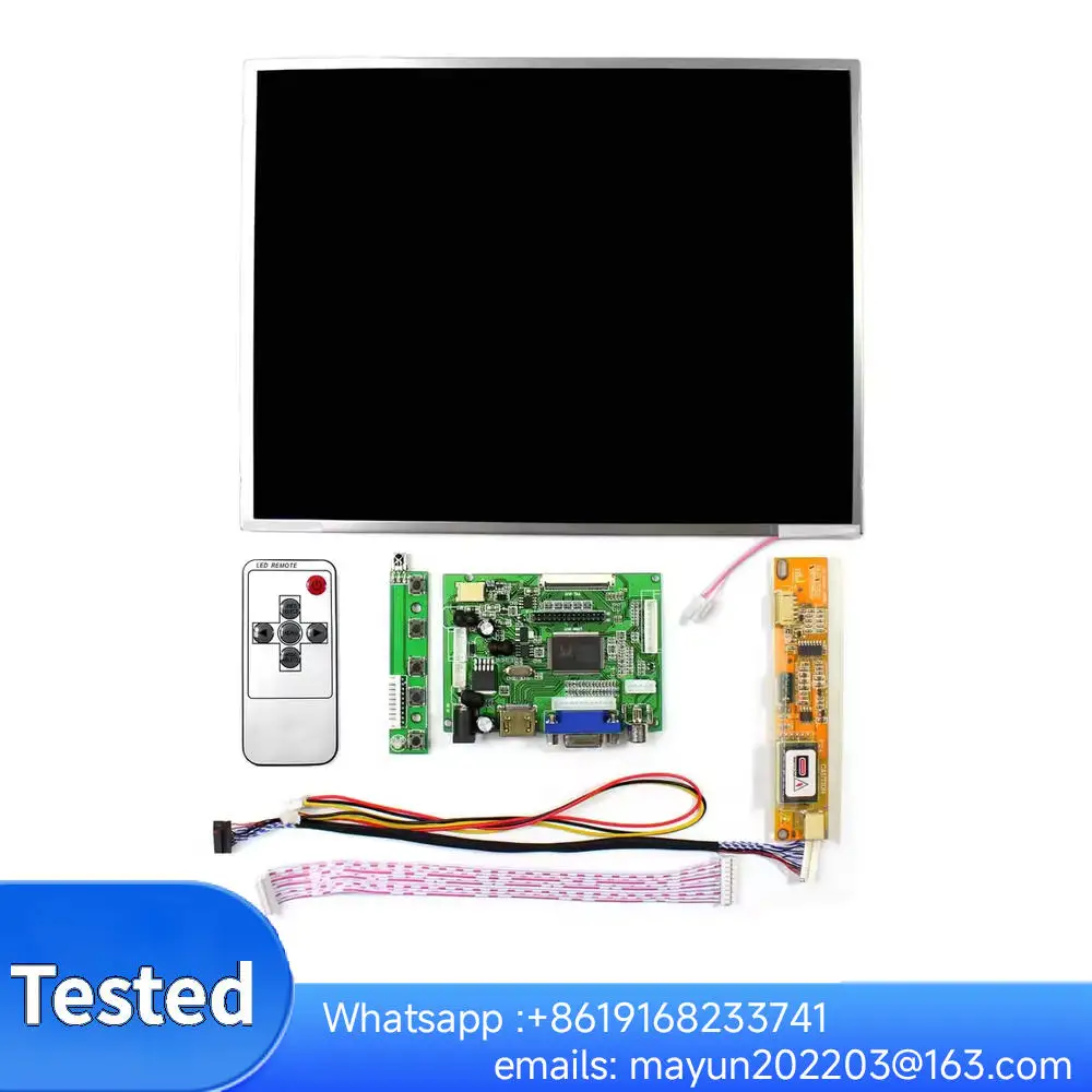 12.1-inch LCD replacement screen: 1024×768, for N121X5/LTN121XT, includes HDMI/VGA/AV controller board.