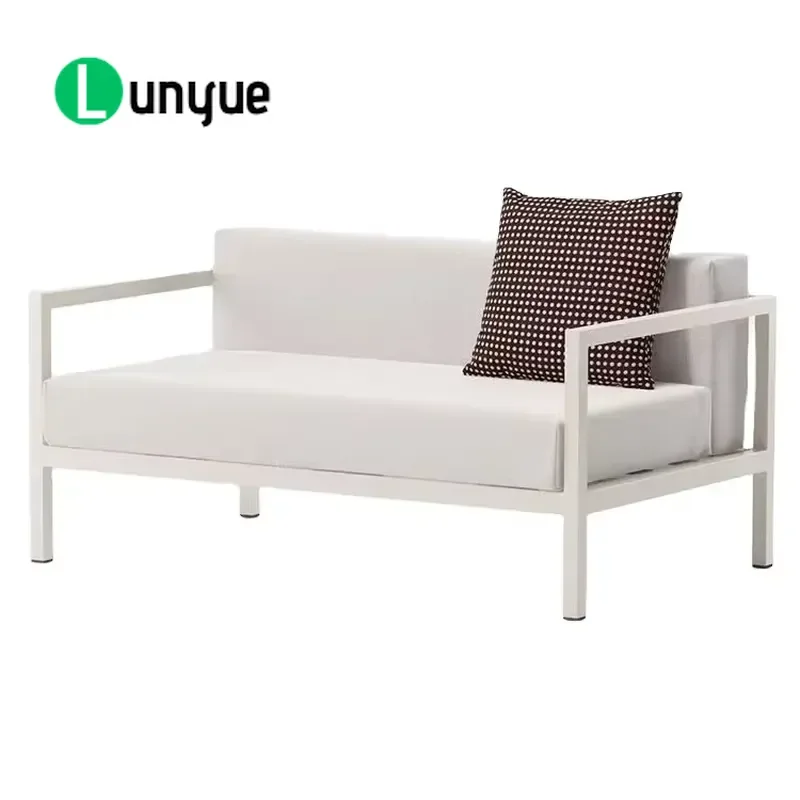 Rust Proof Aluminum Outdoor Lounge Furniture Sofa Set Garden Patio Seating Durable Weather Resistant Modern Design For Yard