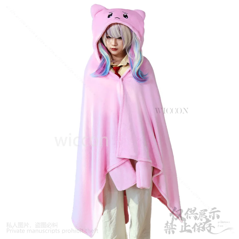 Игра NEEDY GIRL OVERDOSE Косплей Jirai Kei Girls KAngel P-chan Костюм Y2K Одеяло Kawaii Pink Cat с капюшоном Мягкая накидка по индивидуальному заказу