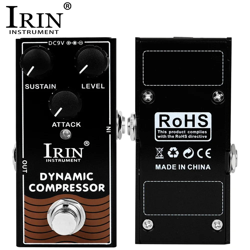 

IRIN RF-12 Dynamic Compressor Guitar Effect Pedal Low Noise Classic Compressor Effect True Bypass Electric Guitar Bass Pedal