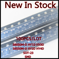100PCS/LOT S8050M-D HY1D HY3D S8550M-D HY2D HY4D SOT-23  SMD  triode New In Stock Original