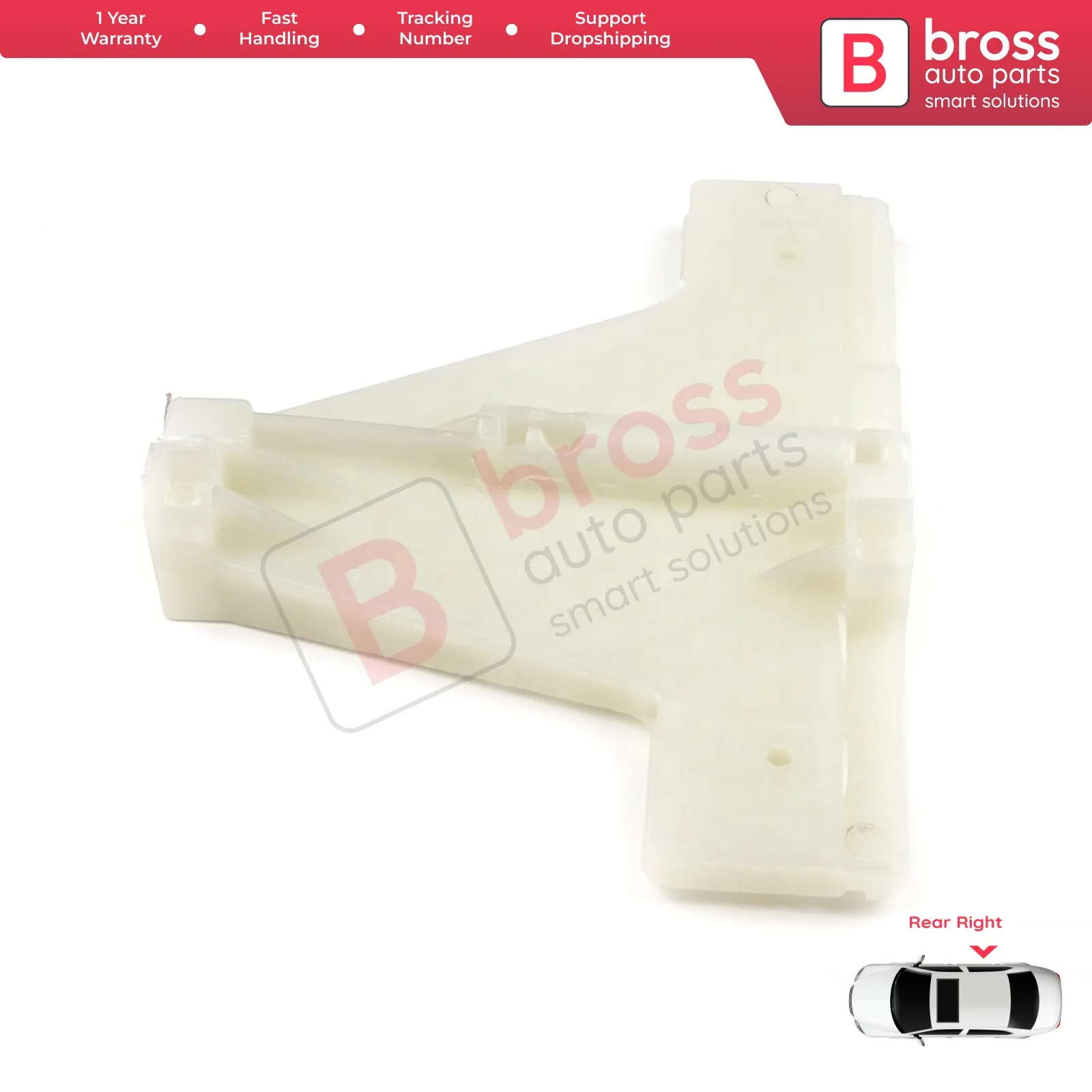 Bross Auto-onderdelen BWR939 Elektrische Ruitbediening Regulator Clip Rechts Achter Deur Voor Audi A3 2004-2013 Snelle Verzending gratis Verzending