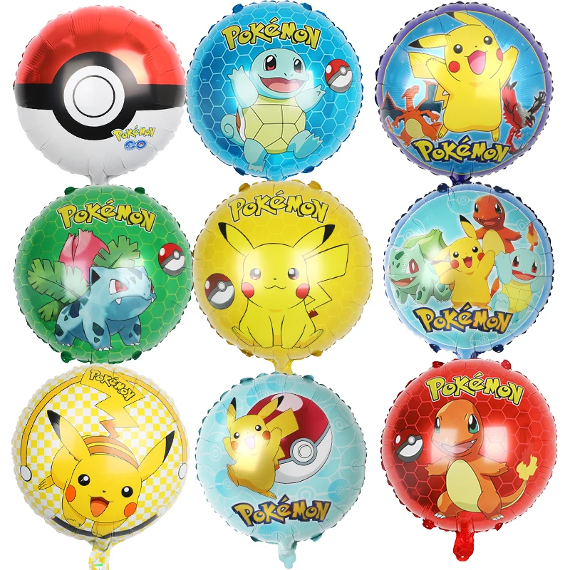 

10/30/50pcs Pokemon Birthday Pikachu Aluminum Foil Balloons Children Pokemon Theme Birthday Party Decor Baby Shower Toys Gifts