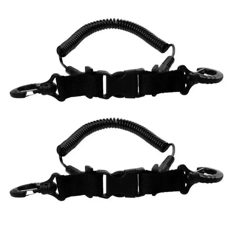 1Pcs Climbing Gear Diving Lanyard Bobbin Rope Nylon Buckle Clip Climbing Carabiner Underwater Diving Camera Safety Anti Lost