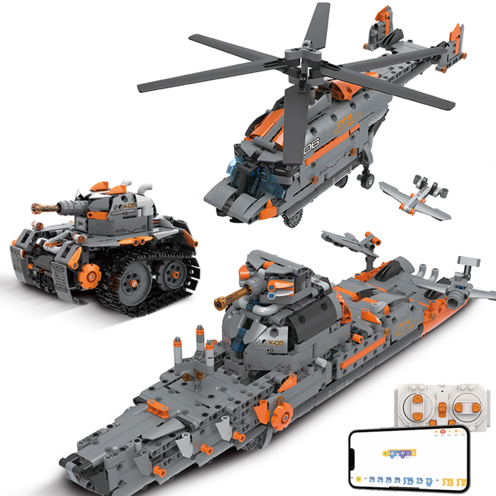 micro-blocchi-di-costruzione-della-serie-military-alliance-telecomando-versione-app-giocattoli-educativi-creativi