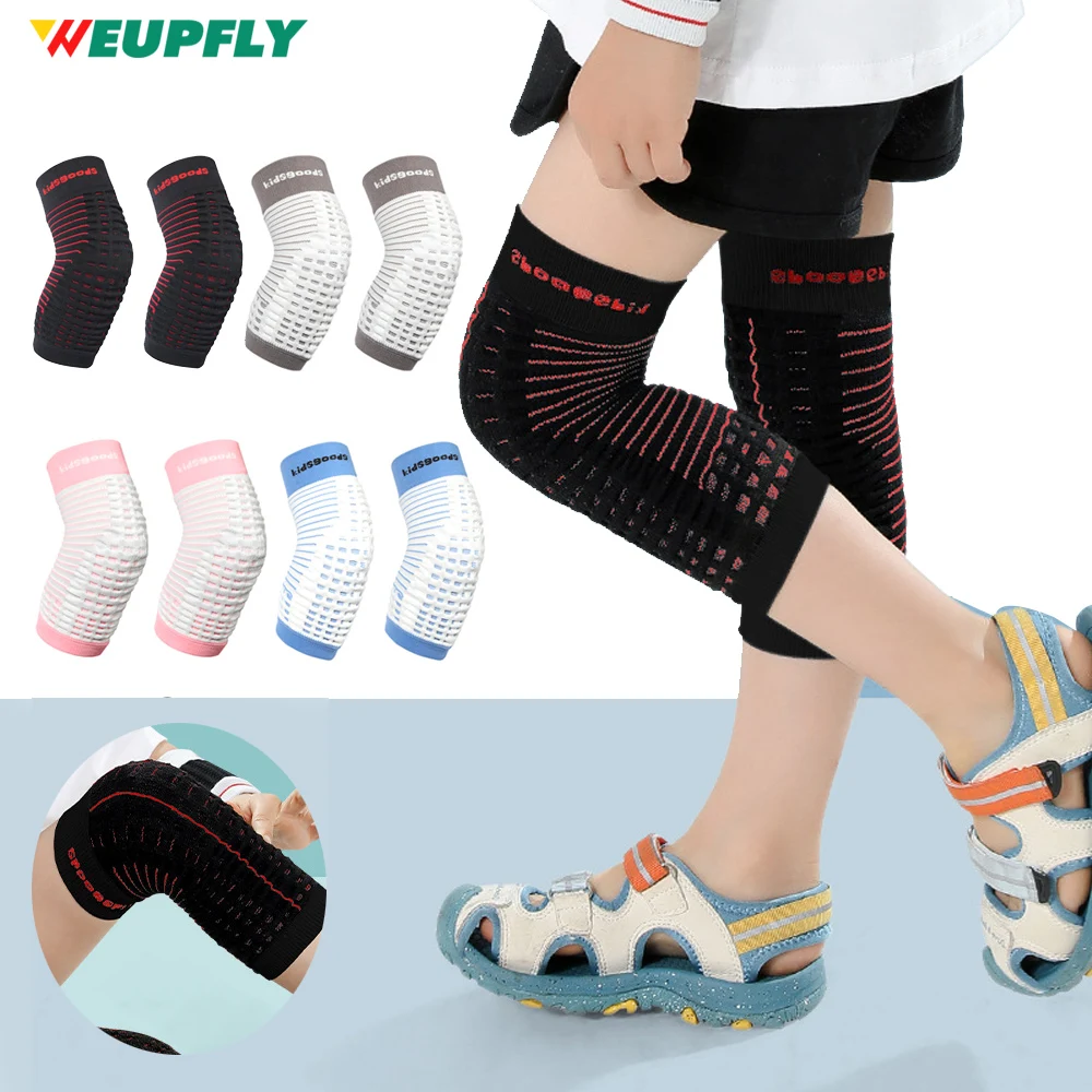 1Pair Knitted Kids Knee Sleeve Brace Children Knee Support Compression Sleeve  Pads for Basketball,Volleyball,Sports,Gymnastics