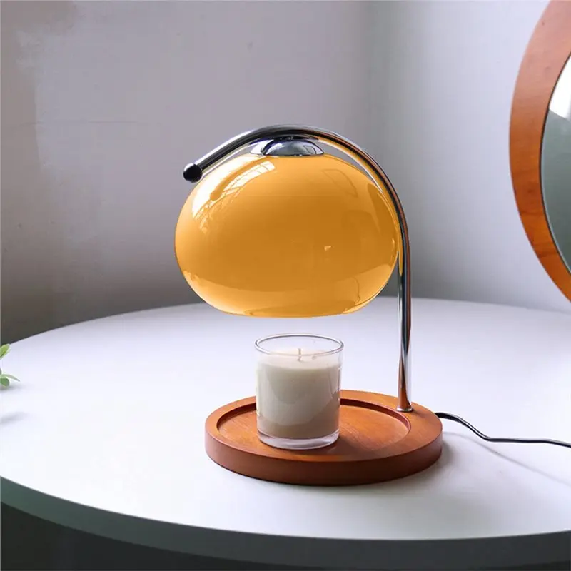 【THANKSGIVING DAY】Aromatherapy Candle Warmer Lamp With Dimmer Retro Glass Design Melting Wax Heater Home Scented Jar Candles US