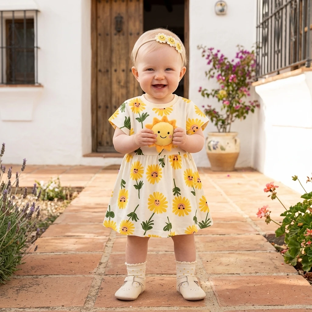 Flower Little Girls Summer Princess Dresses Cute Fashion Children Clothing