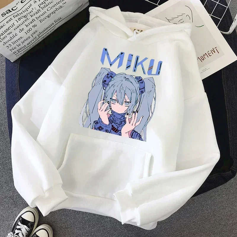 Hoodies Y2K Japanese Harajuku Women Fashion Kawaii Anime MIKI Graphic Pullover Sweatshirt Autumn Winter Youthful Girls Tops