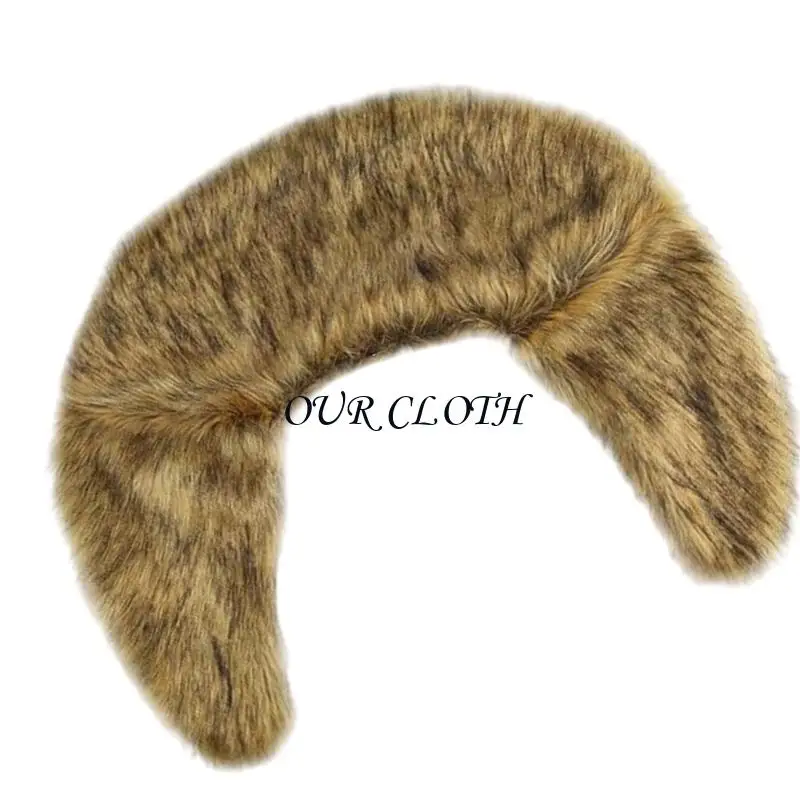 Vikinges Faux Furs Collar with Pin Medieval Knight Shoulder Wrap Warriour Y1AC - view 2