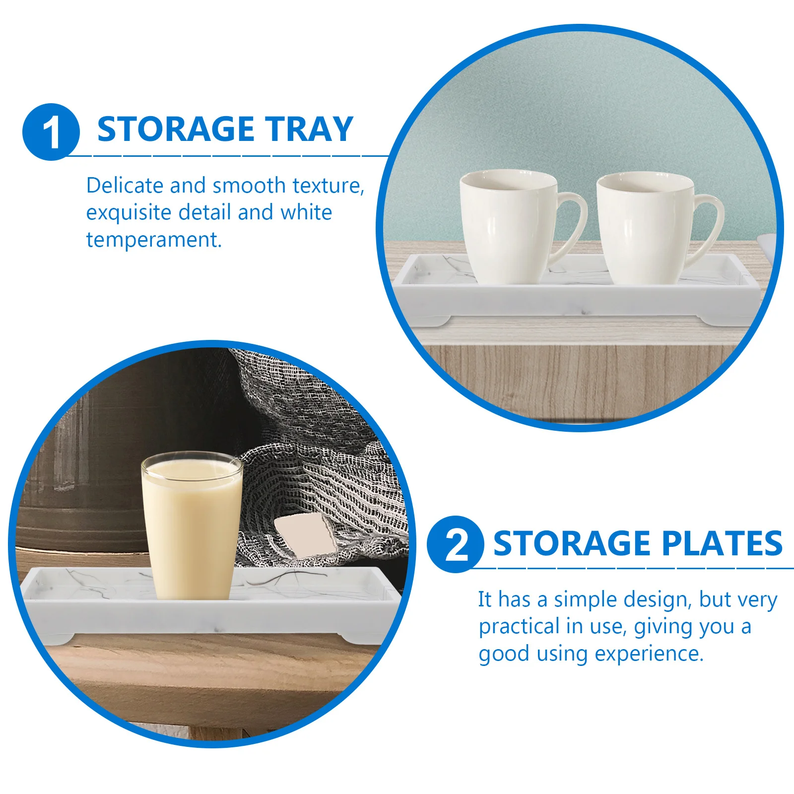 

1Pcs Marbling Grain Plate High-Quality Resin Technology Smooth Surface Easy Clean Home Restaurant Hotel Jewelry Display