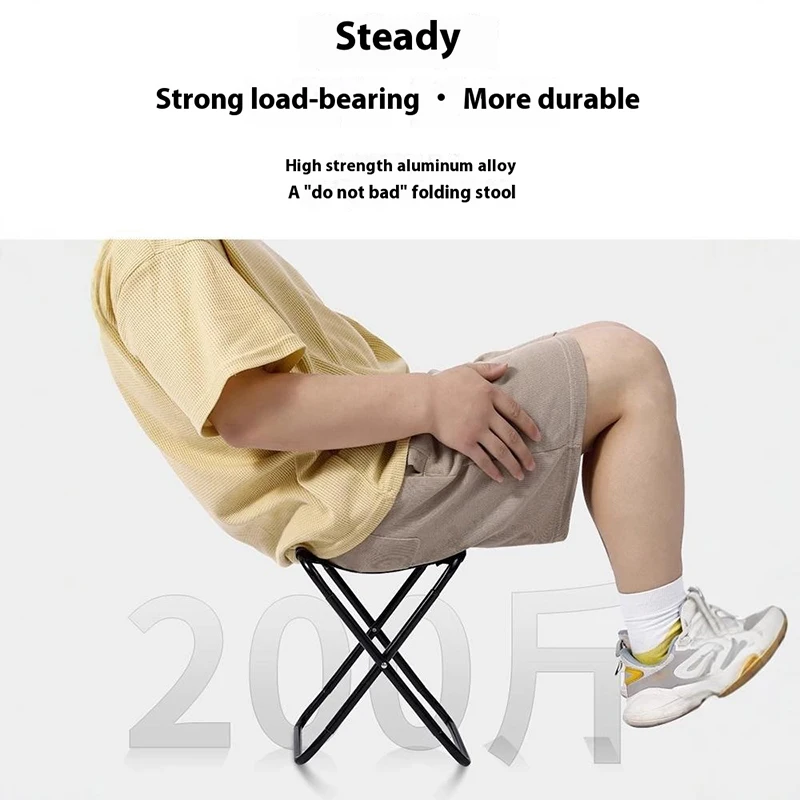 Camping Outdoor Folding Chair Aluminum Alloy Ultralight Small Mazar Fishing Stools BBQ Bench Mini Portable Chair Tools