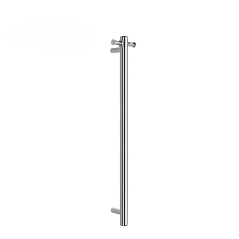Modern Silver Stainless Steel Hotel Bathroom Mirror Single Electric Heated Towel Rack Stand Alone Towel Warmer For Home Use