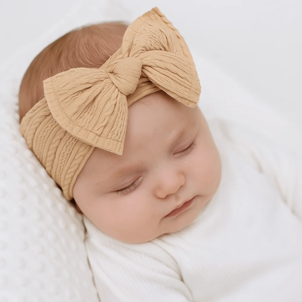 

Детская повязка на голову с милым бантом в корейском стиле, повязка на голову с цветком для младенцев, головной убор, аксессуары для волос, эластичный обруч для волос для детей