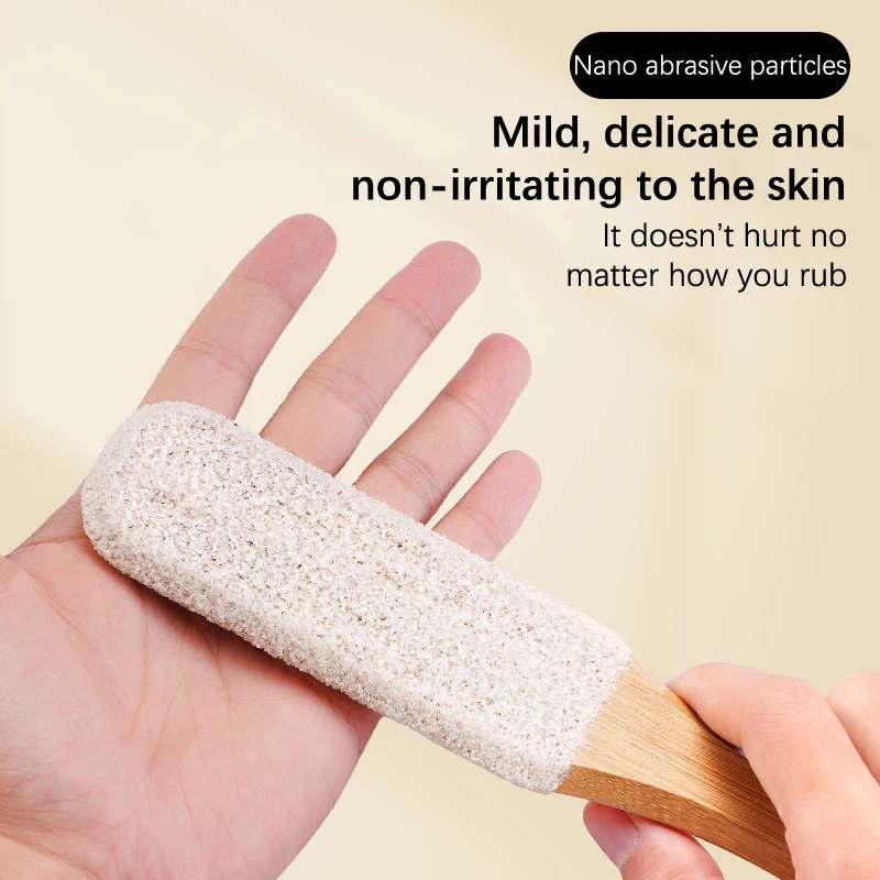 1Pcs Hard Dead Skin Remove Bamboo Silicon Carbide Foot Rasp File Scrubber Grater Callus Pedicure Tool Exfoliating Tools