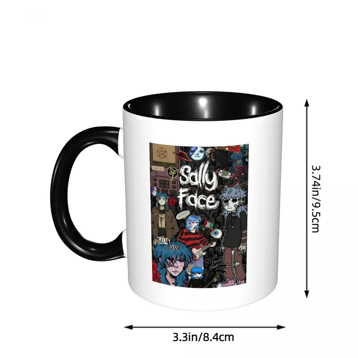 Sally Face Game Anime SF Mug Funny Ceramic Coffee Cups Tea Mugs Milk Cup Drinkware Gift for Friends