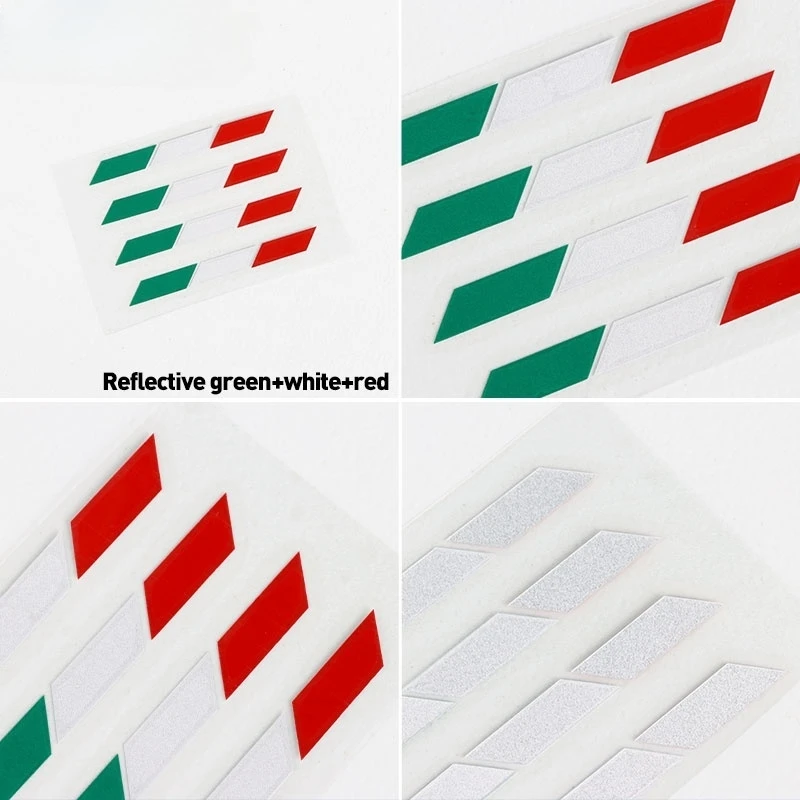 Reflective Italian Stripes Sticker Rearview Mirror B Pillar Body Decal For Alfa Romeo Stelvio Giulia 159 Giulietta 147 Mito 2024 - view 2
