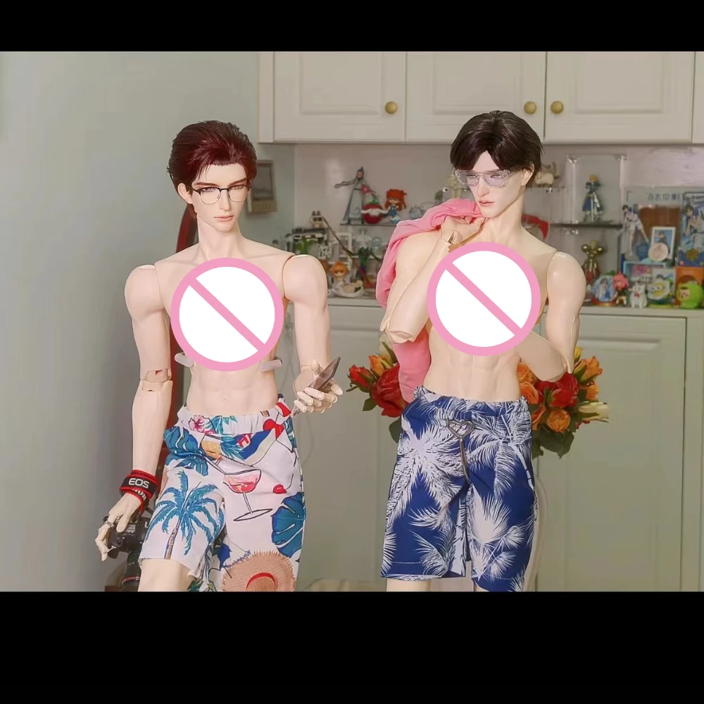 1/3 Doll's Clothes Fit To 75cm Male Bjd Doll Beach Vacation Casual Shorts Dress Up Girl Toys Play House Doll Accessories,no Doll