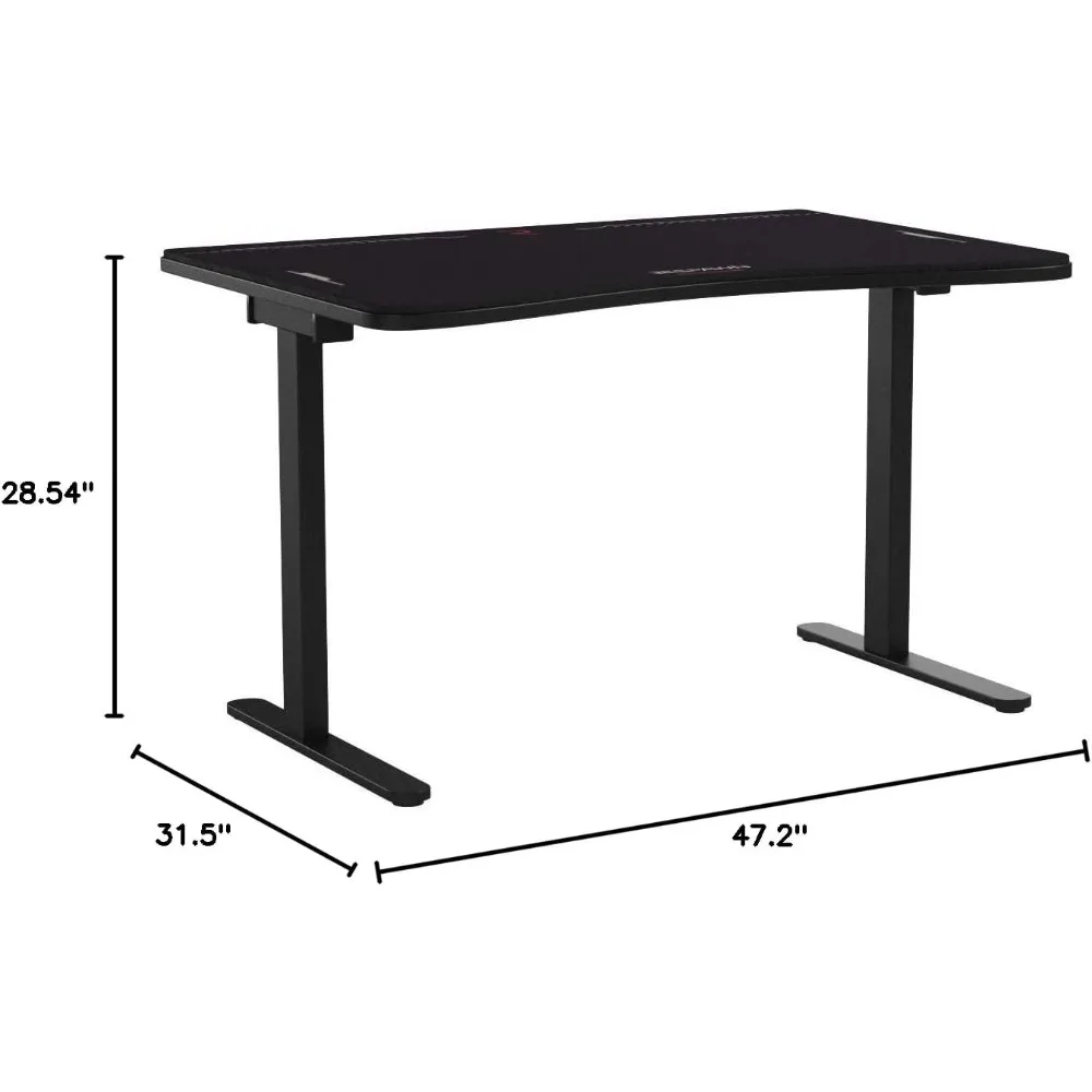 مكتب ألعاب RESPAWN مقاس 48 بوصة: مكتب كمبيوتر مريح مع لوحة ماوس مدمجة، إدارة كابلات لمحطة عمل الكمبيوتر الشخصي، مثالي للمنزل