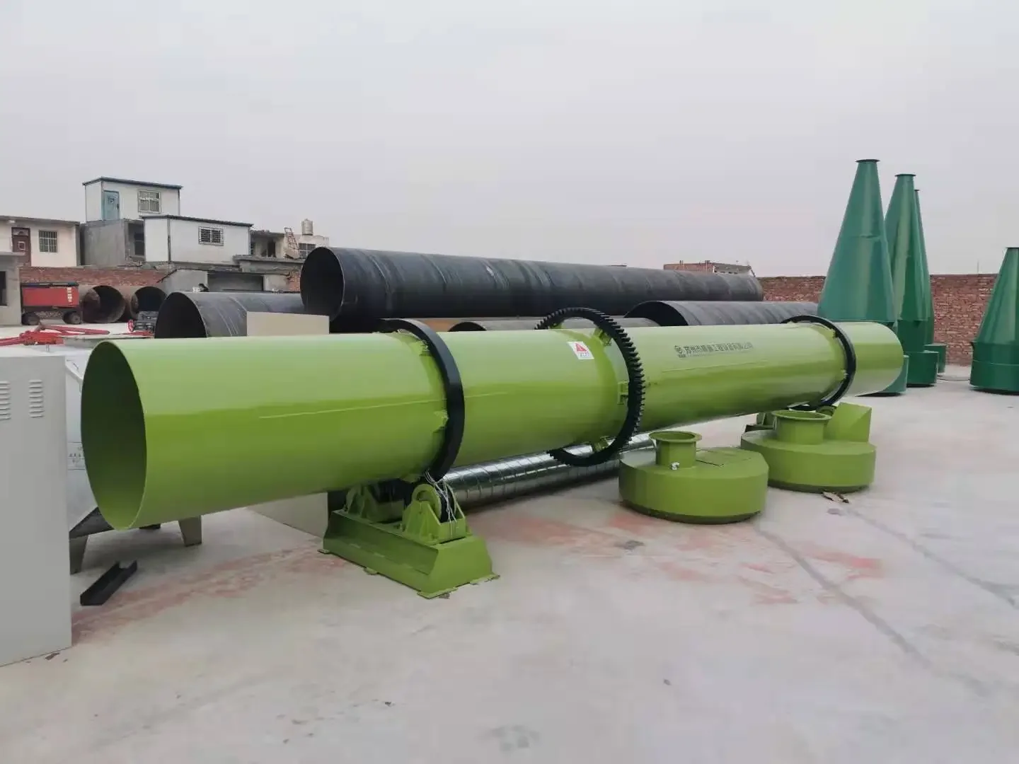 Industrial of Rotary Drum Dryer for Powder Compost/ Organic Pellet Granules Fertilizer/ Chicken manure/Cat