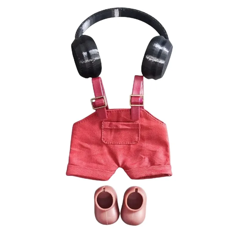 ل 17 سنتيمتر Labbubu الملابس الأصلي Labubu لعبة دمية فاخرة جديد يجلس حفلة الدب التسمية وشاح قبعة حقيبة دمى اكسسوارات لطيف