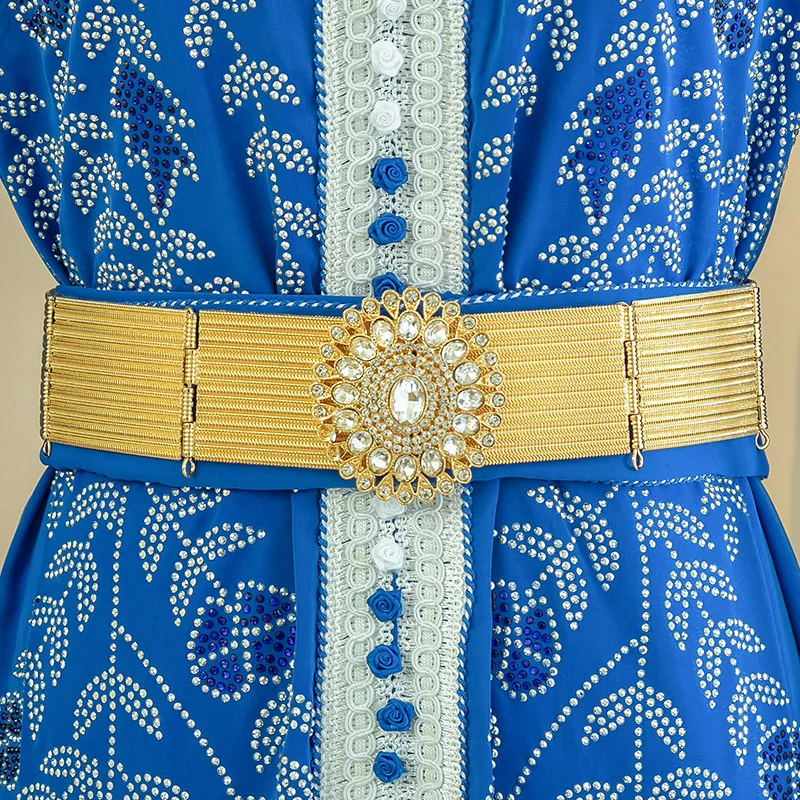 Moroccon Caftan Belt Morocco Women Wedding Jewelry Adjustable Length Waist Chain Metal Arab Dubai Bridal Gift