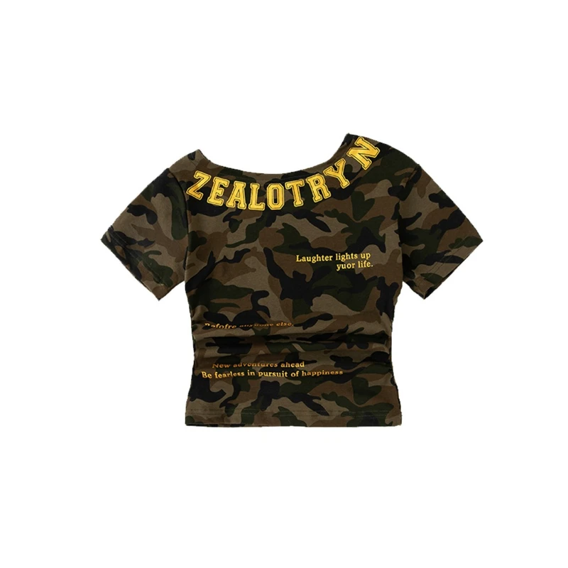 Kpop Hip Hop Tanzkostüm Mädchen Camouflage Crop Tops Grüne Hose Team Jazz Praxis Performance Kostüm Gruppe Street Wear