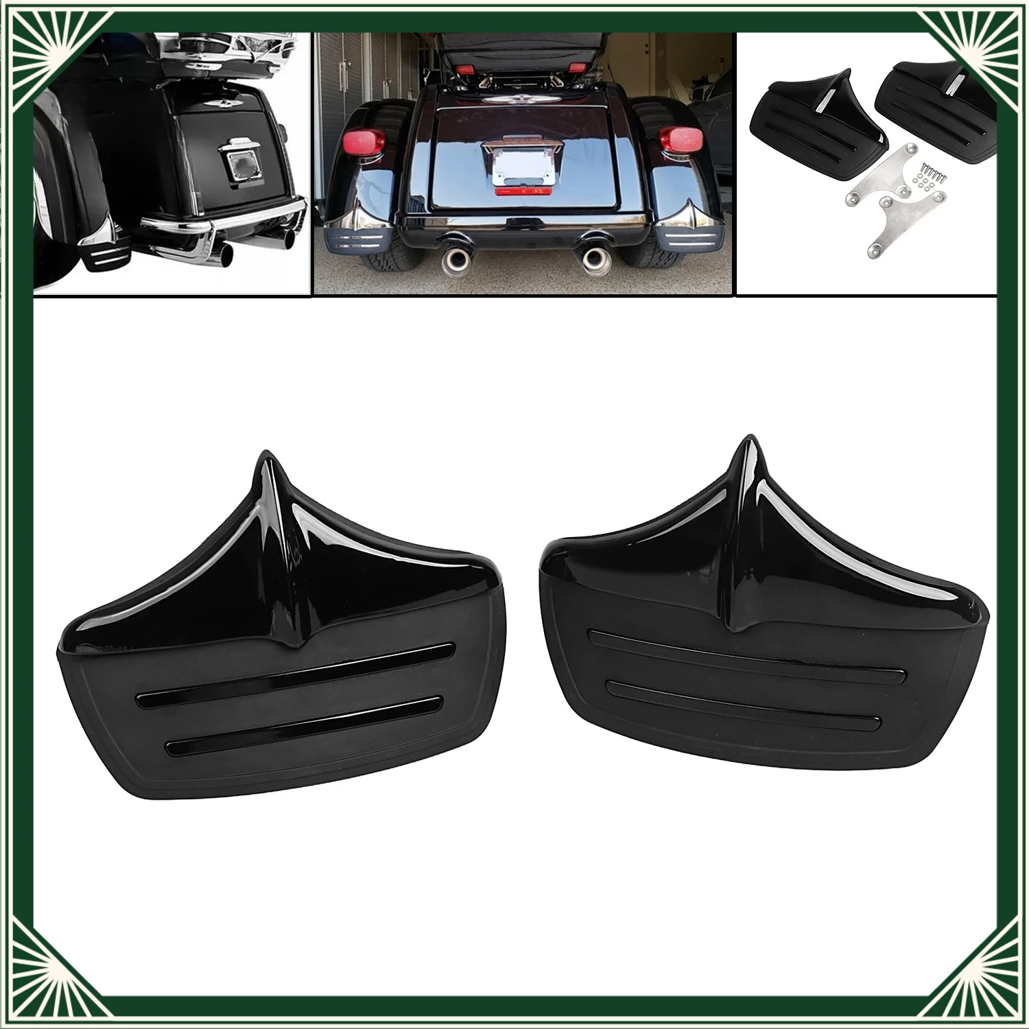Motorcycle Rear Mud Flaps Fender Guard For Harley Tri Glide FLHTCUTG 2011-2023 Trike Rear Fender Accents Mud Flaps Accessories