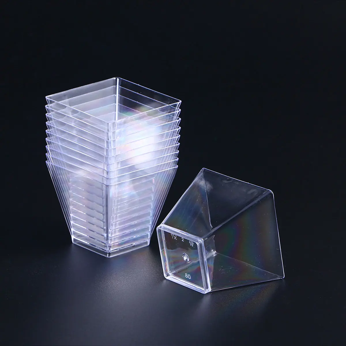 

20Pcs Transparent Dessert Cups Clear Plastic Small Bowls for Yogurt Parfait Ice Cream Fruit Salad Takeaway Party Treats